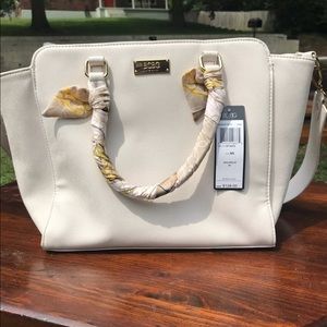 White BCBG purse
